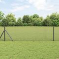 vidaXL Zváraná drôtená ohrada na upevnenie 10 x 0,5 m Sivá Sieťovina