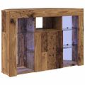 vidaXL Rohový LED TV kabinet 100x40x68cm Staré drevo Kompozitné drevo
