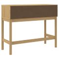 vidaXL Konzolový stolík FLORO hnedý 89,5x36,5x73 cm borovicový masív