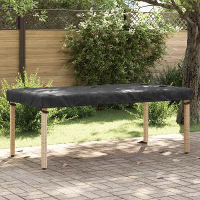 vidaXL Pochranný obal na stôl Čierna 202 x 102 x 15 cm látka