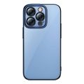 Baseus Glitter Priehľadné puzdro a sada tvrdeného skla pre iPhone 14 Pro (modrá)