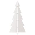 vidaXL Drevený vianočný stromček biely 59,5 cm masívna borovica