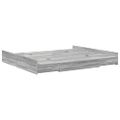 vidaXL Rám postele s úložným prostorem Sivý Sonoma 200 x 200 cm