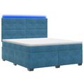 vidaXL Posteľ boxspring s matracom Modrá 180 x 200 cm Zamat