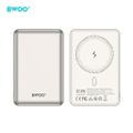Power bank BWOO P82 BO 10000mAh 15W s bezdrôtovým nabíjaním svetlošedý