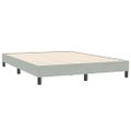 vidaXL Posteľný rám boxsping s matracom bledosivý 160x210 cm zamat