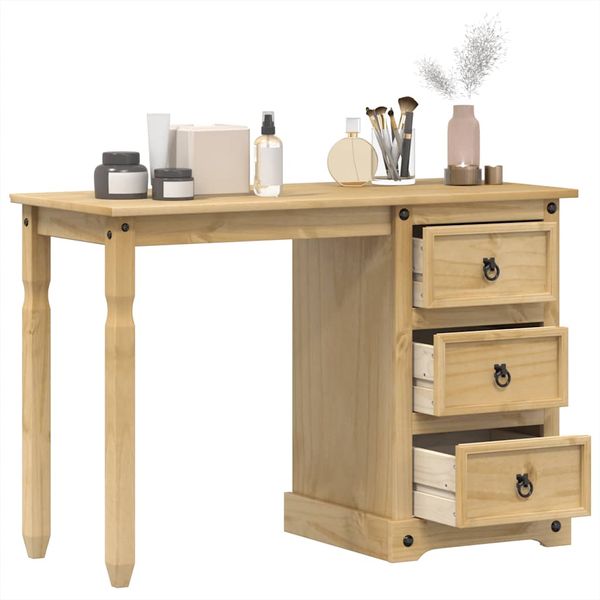 vidaXL Toaletný stolík Corona 110x47x75 cm borovicový masív