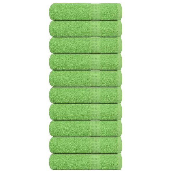 vidaXL Osušky do kúpeľne FROGN 10 ks jablkovo zelené 100x150 cm 360 g/m²