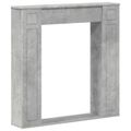 vidaXL Rám krbu Betónovo sivá 100 x 20 x 100 cm Kompozitné drevo