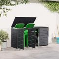 vidaXL Úložisko kontajnera na odpad for 3 Bins 240L Nehrdzavejúca oceľ