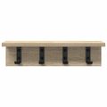 vidaXL Vešiak na stenu Nástenná montáž Sonoma dub 40 x 10,5 x 10,5 cm