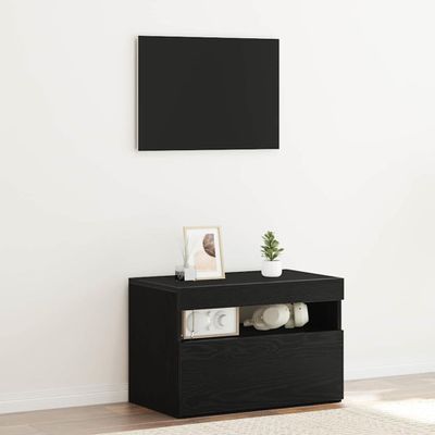 vidaXL Nočný stolík Čierny dub 60 x 35 x 40 cm Kompozitné drevo