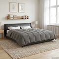 vidaXL Prikrývka na celý rok 200 x 200 cm 4 ročné obdobia Svetlosivá