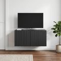 vidaXL Nástenná TV skrinka 59,5 x 41 x 30 cm Čierna Kompozitné drevo