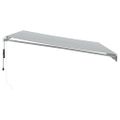 vidaXL Automaticky zaťahovacia markíza antracit a biela 450x350 cm