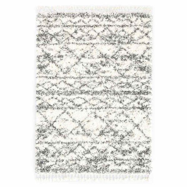 vidaXL Koberec Berber chlpatý béžový a pieskový 80x150 cm PP