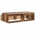 vidaXL Rám postele s dverami Staré drevo 70 x 190 cm Kompozitné drevo