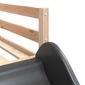 vidaXL Poschodová posteľ šmykľavka a závesy bielo-čierna 80x200 cm