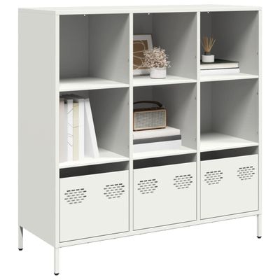 vidaXL Vysoká skrinka biela 101,5x39x103,5 cm oceľ