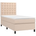 vidaXL Boxspring posteľ s matracom kapučínová 80x200 cm umelá koža
