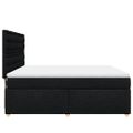 vidaXL Posteľný rám boxspring s matracom čierny 180x200 cm látka