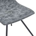 vidaXL 5-dielna jedálenská súprava, čierna, umelá koža