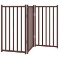 vidaXL Brána pre psa skladacia 3 panely 150 cm masívne jedľové drevo