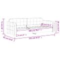 vidaXL Denná posteľ modrá 80x200 cm zamat