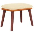vidaXL Podnožka krémová 45x29,5x35 cm látka a umelá koža