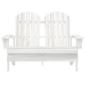 vidaXL 2-miestna záhradná stolička Adirondack jedľový masív biela