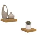 vidaXL Stenná polica Nástenná montáž 2 ks Béžová 23 x 23,5 x 3,8 cm