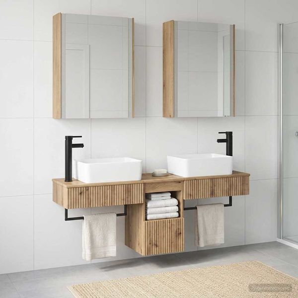 vidaXL Set kabinetov do kúpeľne 5 pcs Dub artisan 53 x 15,5 x 70 cm