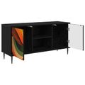 vidaXL TV skrinka BONN 102 x 33 x 51 cm Čierny dub Kompozitné drevo