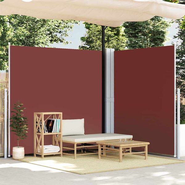 vidaXL Zaťahovacia bočná markíza hnedá 200x600 cm