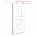 vidaXL Posuvné dvere NARVIK Prírodná a čierna 95 x 210 cm (213,5 cm)