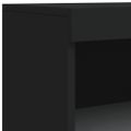vidaXL Komoda s LED svetlami čierna 60,5x37x100 cm