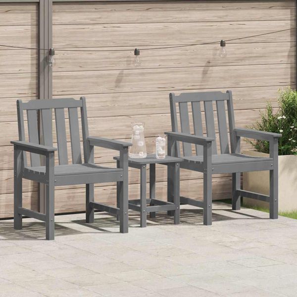 vidaXL Záhradná jedálenská stolička 2 pcs Svetlosivá 65,5 x 59 x 88 cm