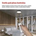 LED nástenné svietidlo ILVI, kruhové 45 W, stmievanie + CCT, čierna + drevo