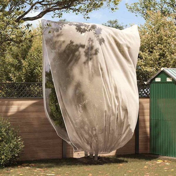 vidaXL Covers na fleece pre ochranu rastlín pred mrazom Béžová