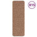 vidaXL Protišmykové schodové rohože 15 ks 60 x 25 cm Žltá PP
