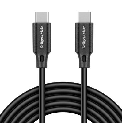 Kábel USB Kruger&Matz KM1260 USB-C/USB-C 100W 1m čierny Kabel USB Kruger&Matz KM1260 USB-C / USB-C 100W 1m černý