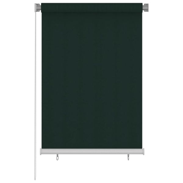 vidaXL Vonkajšia zatemňovacia roleta 100x140 cm tmavozelená HDPE