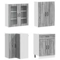 vidaXL Kuchynská jednotka KALMAR 8 ks Sivý Sonoma Kompozitné drevo