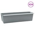 vidaXL Kvetinové boxy pre euro palety 24 ks Svetlosivá Polypropylén