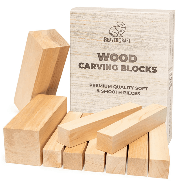 BW10 Alder Beavercraft Set of Alder Carving Blocks 10 pcs