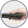 ITS SW8 M - Switch Ethernet 8 portov, 10/100/1000 Mbps, kovové prevedenie