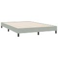 vidaXL Box Spring Posteľ s matracom Svetlosivá 160x220 cm Zamat