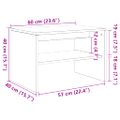 vidaXL TV skrinka Grey Sonoma 60x40x40 cm Engineered Wood