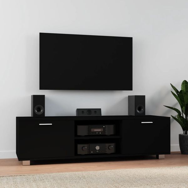 vidaXL TV skrinka čierna 140x40,5x35 cm spracované drevo