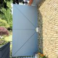 vidaXL Skladacia bočná markíza na terasu, sivá 400x200 cm